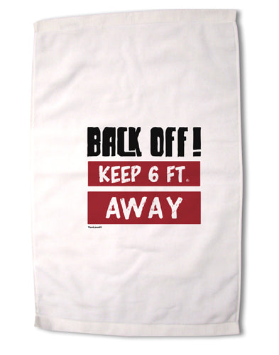 BACK OFF Keep 6 Feet Away Premium Cotton Sport Towel 16 x 22 Inch-Sport Towel-TooLoud-Davson Sales