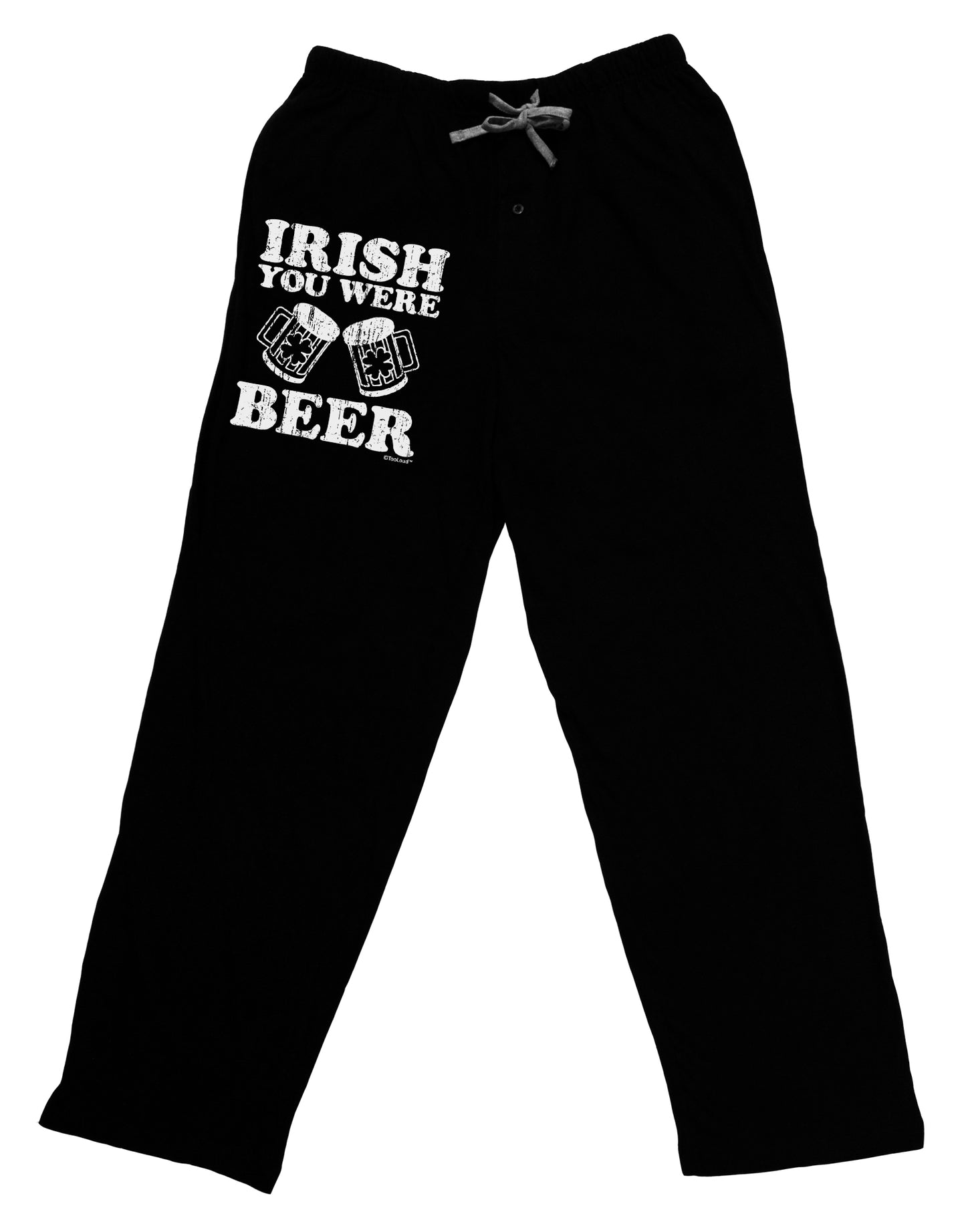 Irish You Were Beer Adult Lounge Shorts - Red or Black by TooLoud-Lounge Shorts-TooLoud-Black-Small-Davson Sales