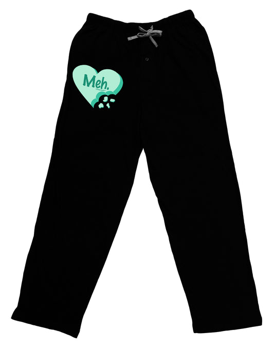 Meh Candy Heart Green - Valentines Day Adult Lounge Pants - Black by TooLoud-Lounge Pants-TooLoud-Black-Small-Davson Sales