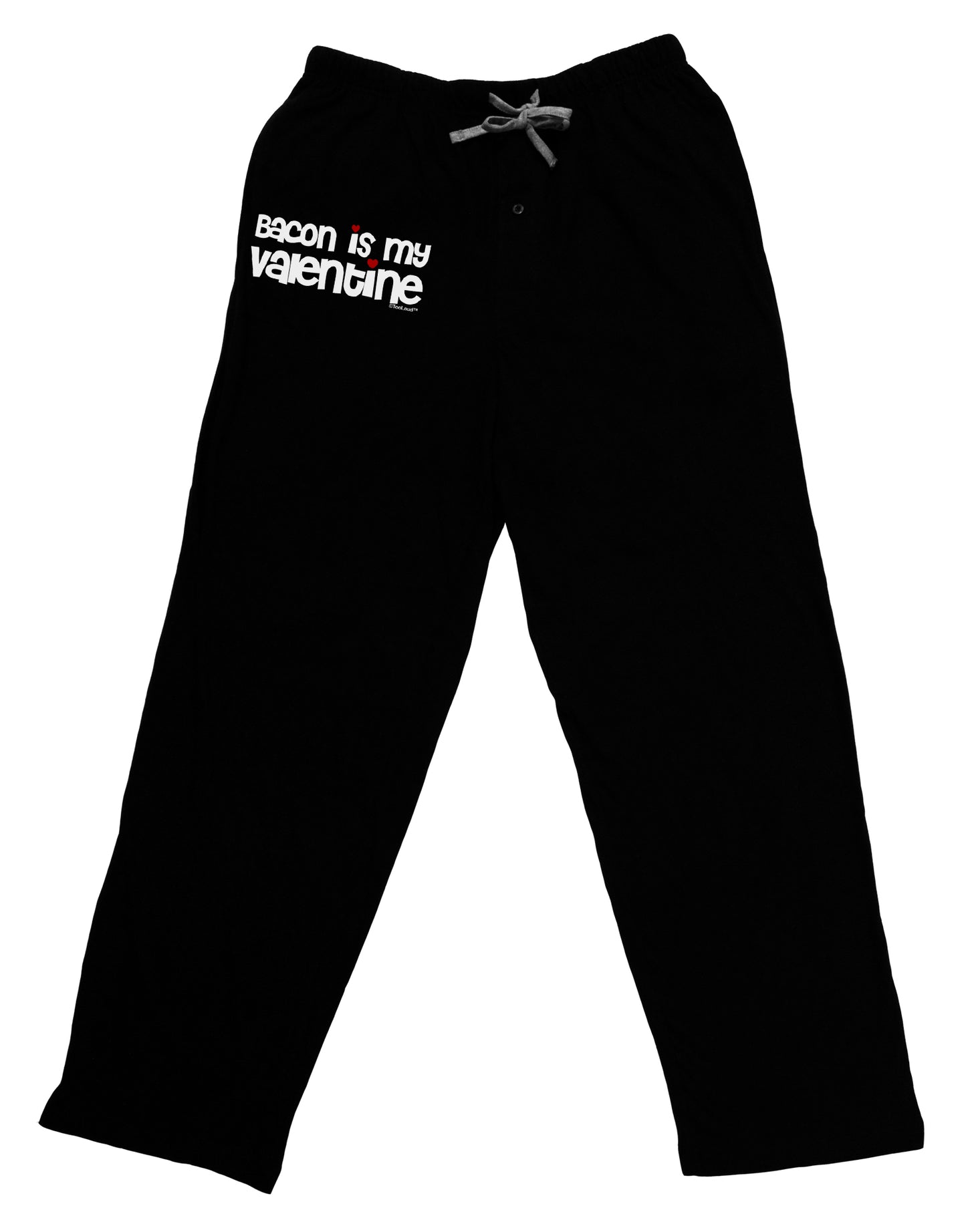 Bacon is My Valentine Adult Lounge Pants - Black by TooLoud-Lounge Pants-TooLoud-Black-Small-Davson Sales