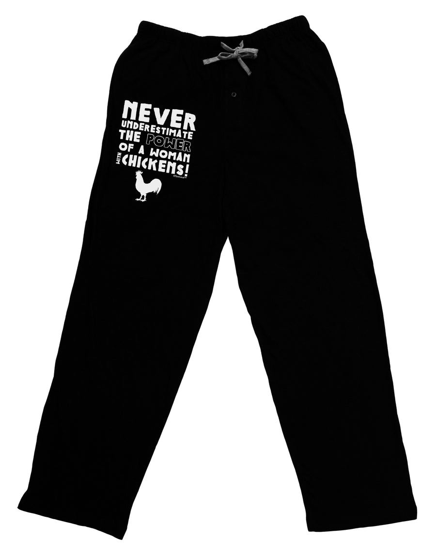 A Woman With Chickens Adult Lounge Pants-Lounge Pants-TooLoud-Black-Small-Davson Sales