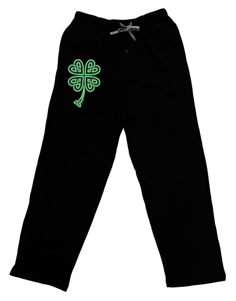 3D Style Celtic Knot 4 Leaf Clover Adult Lounge Pants - Black-Lounge Pants-TooLoud-Black-Small-Davson Sales