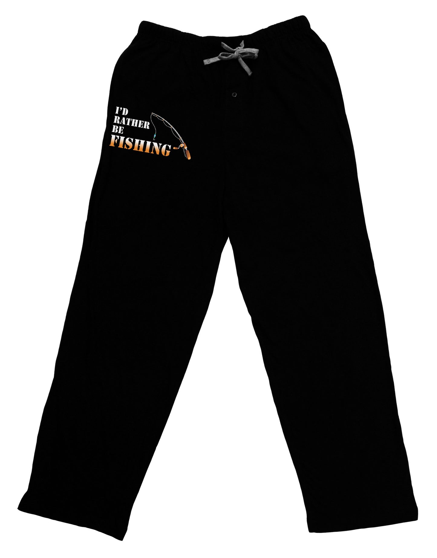 I'd Rather Be Fishing Adult Lounge Pants-Lounge Pants-TooLoud-Black-Small-Davson Sales