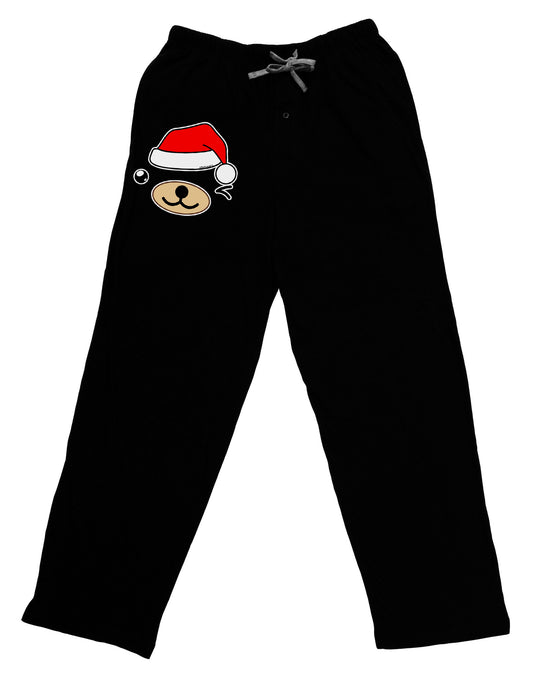 Kyu-T Face Beartholomew Santa Boy Bear Adult Lounge Pants - Black-Lounge Pants-TooLoud-Black-Small-Davson Sales