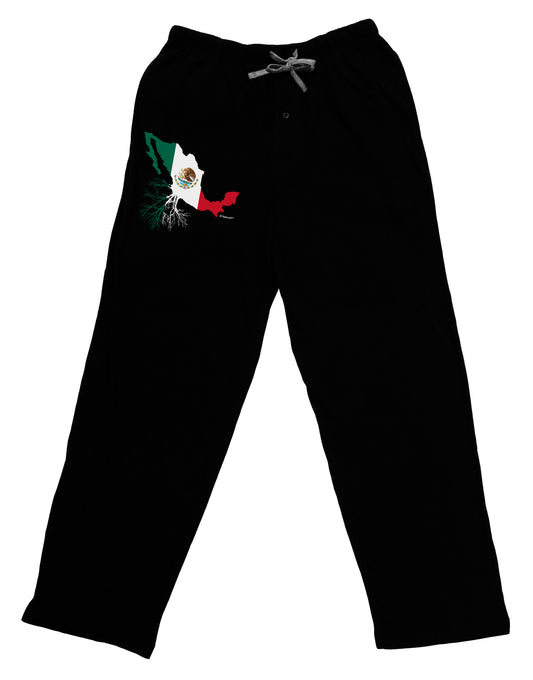 Mexican Roots - Mexico Outline Mexican Flag Adult Lounge Pants by TooLoud-Lounge Pants-TooLoud-Black-Small-Davson Sales