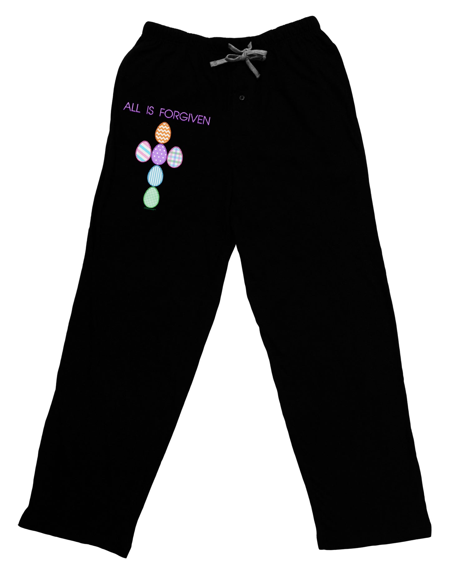 All is forgiven Cross Faux Applique Adult Lounge Pants-Lounge Pants-TooLoud-Black-Small-Davson Sales