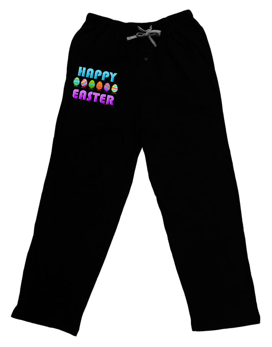 Happy Easter Decorated Eggs Adult Lounge Pants-Lounge Pants-TooLoud-Black-Small-Davson Sales