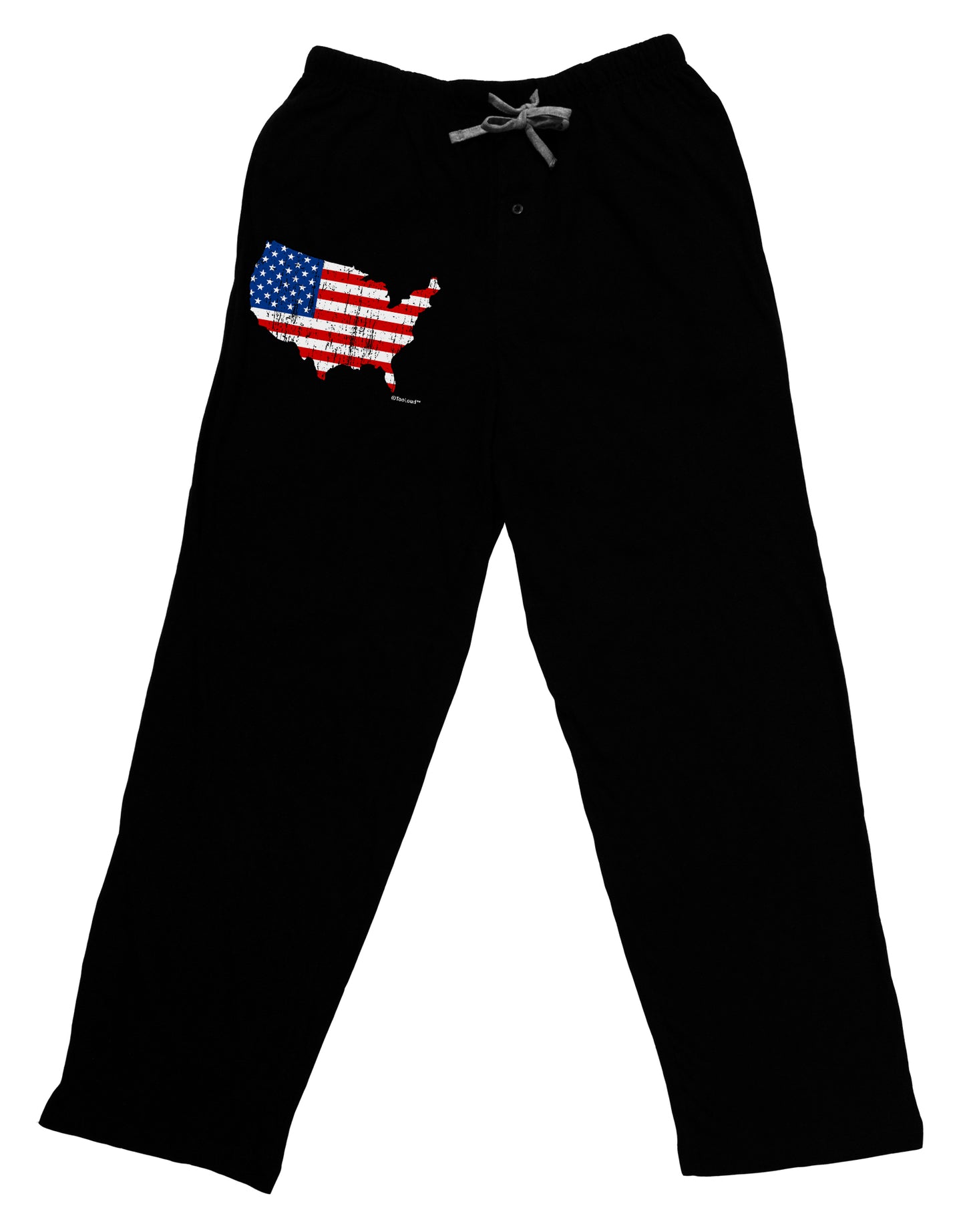 United States Cutout - American Flag Distressed Adult Lounge Pants by TooLoud-Lounge Pants-TooLoud-Black-Small-Davson Sales