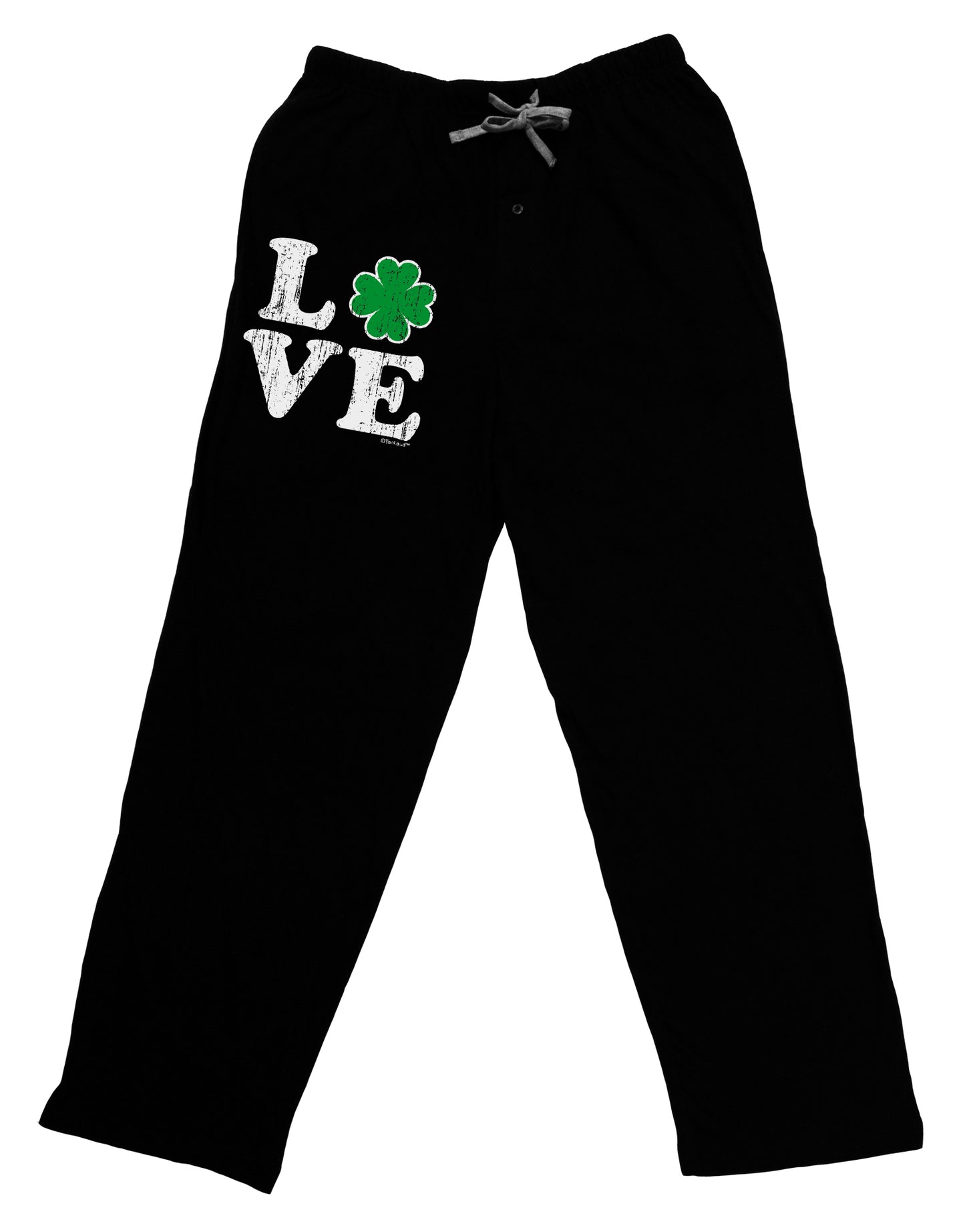 Irish Love - Distressed Adult Lounge Shorts - Red or Black by TooLoud-Lounge Shorts-TooLoud-Black-Small-Davson Sales