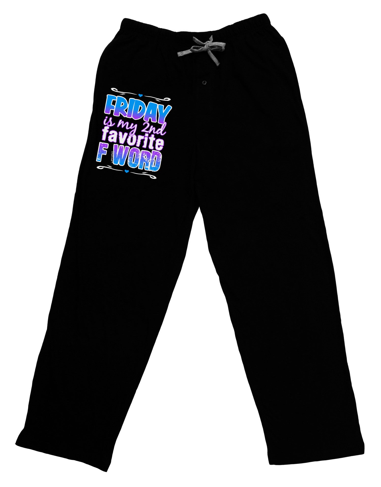 Friday - 2nd Favorite F Word Adult Lounge Pants-Lounge Pants-TooLoud-Black-Small-Davson Sales