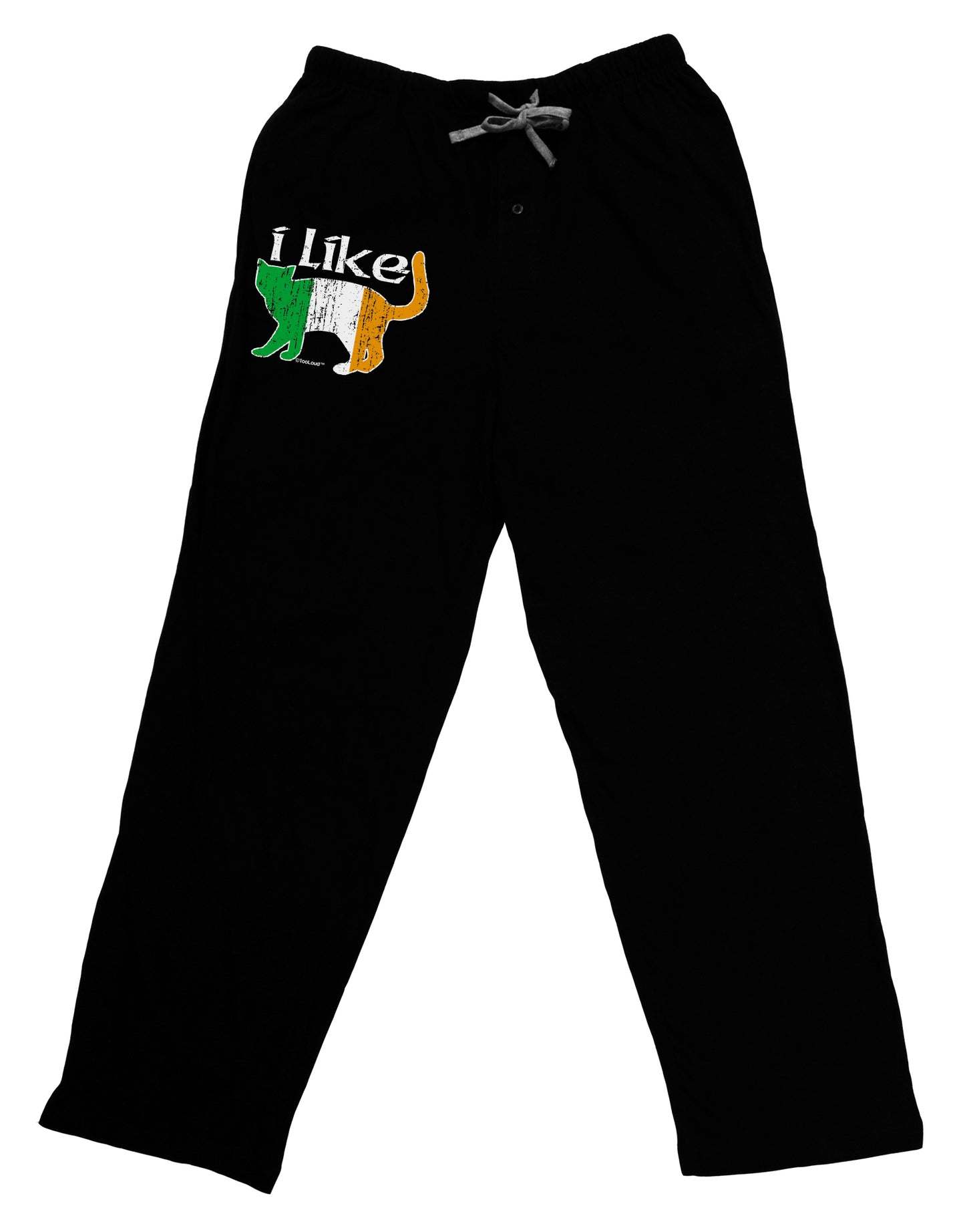 I Like Irish Cat Silhouette Adult Lounge Shorts - Red or Black by TooLoud-Lounge Shorts-TooLoud-Black-Small-Davson Sales