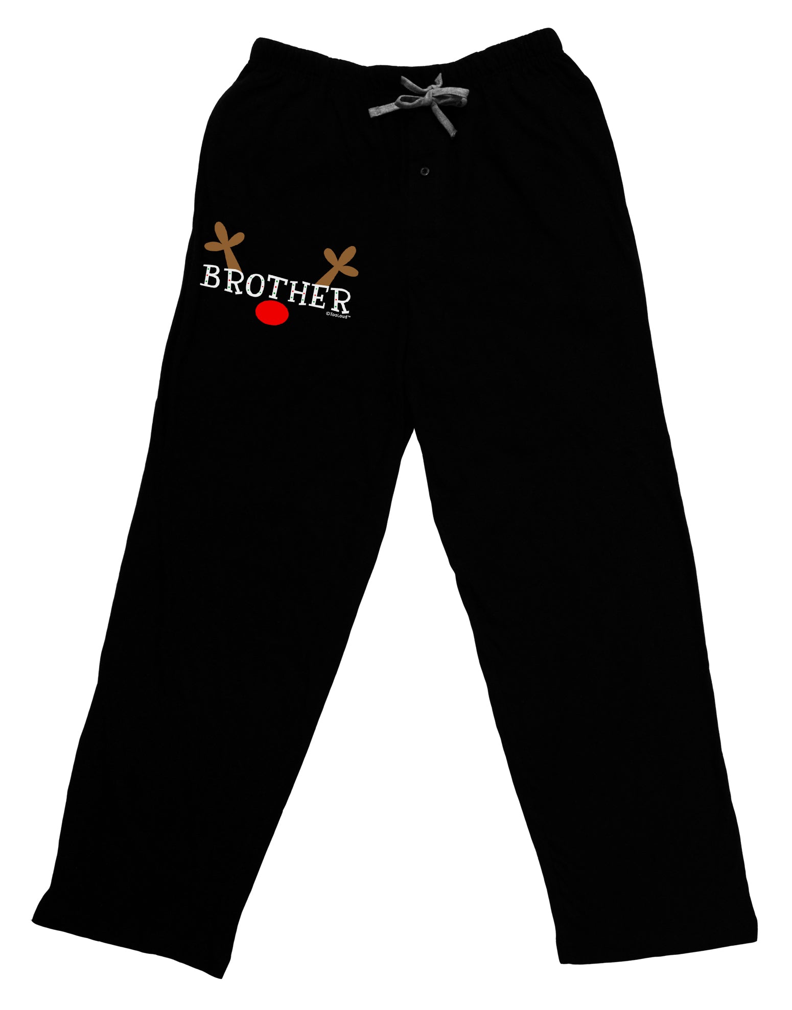 Matching Family Christmas Design - Reindeer - Brother Adult Lounge Pants - Black by TooLoud-Lounge Pants-TooLoud-Black-Small-Davson Sales
