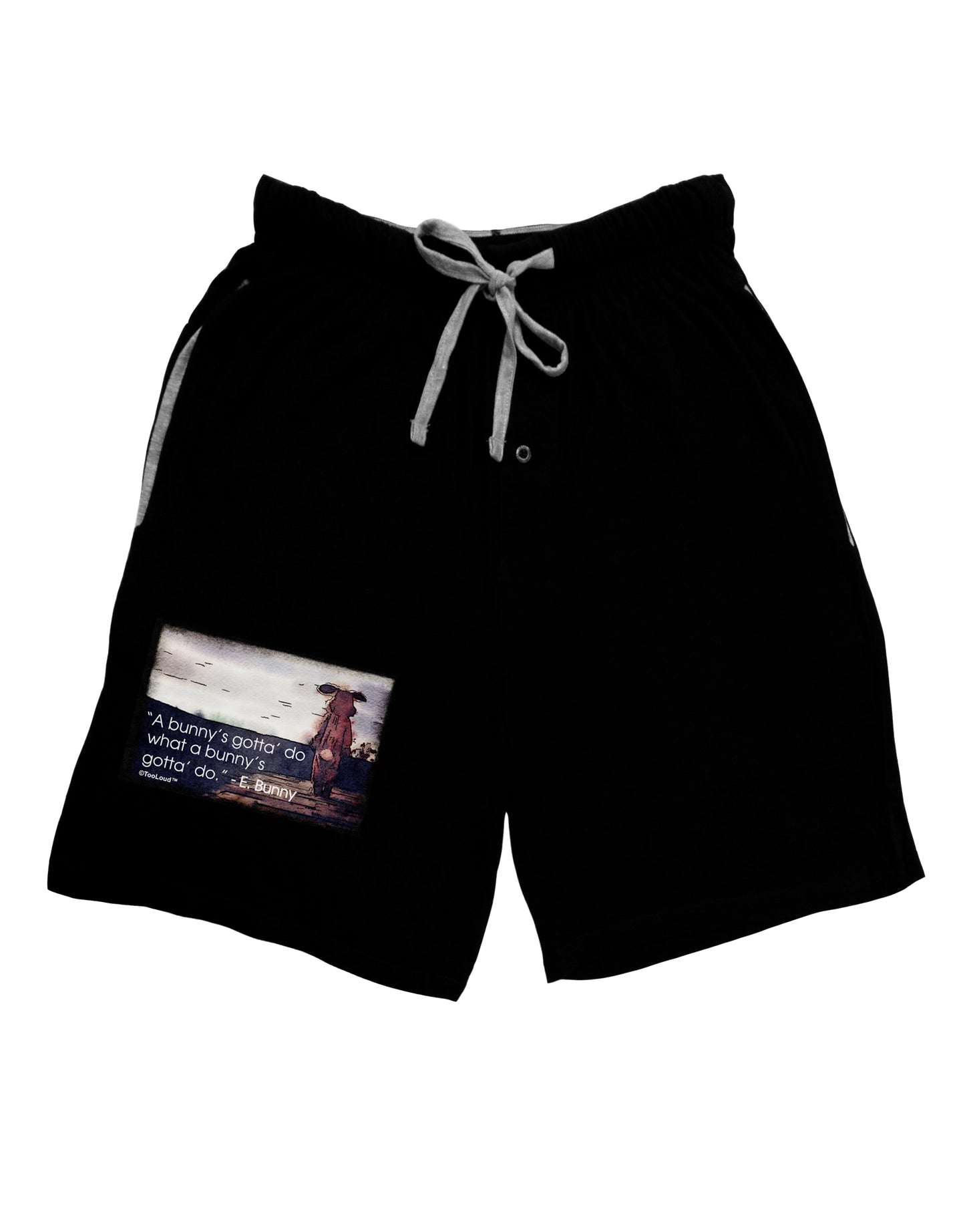 A Bunny's Gotta Do - Easter Bunny Adult Lounge Shorts - Red or Black by TooLoud-Lounge Shorts-TooLoud-Black-Small-Davson Sales