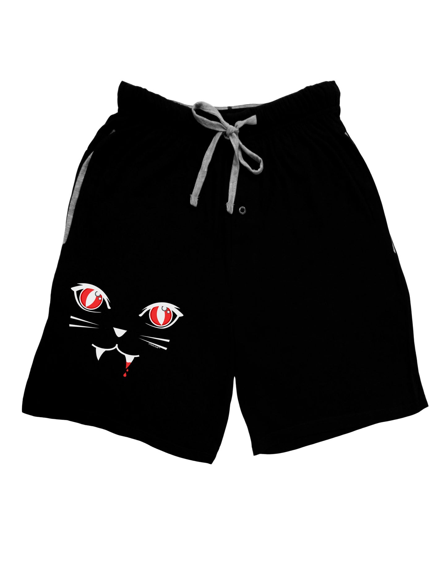 Vamp Kitty Adult Lounge Shorts-Lounge Shorts-TooLoud-Black-Small-Davson Sales