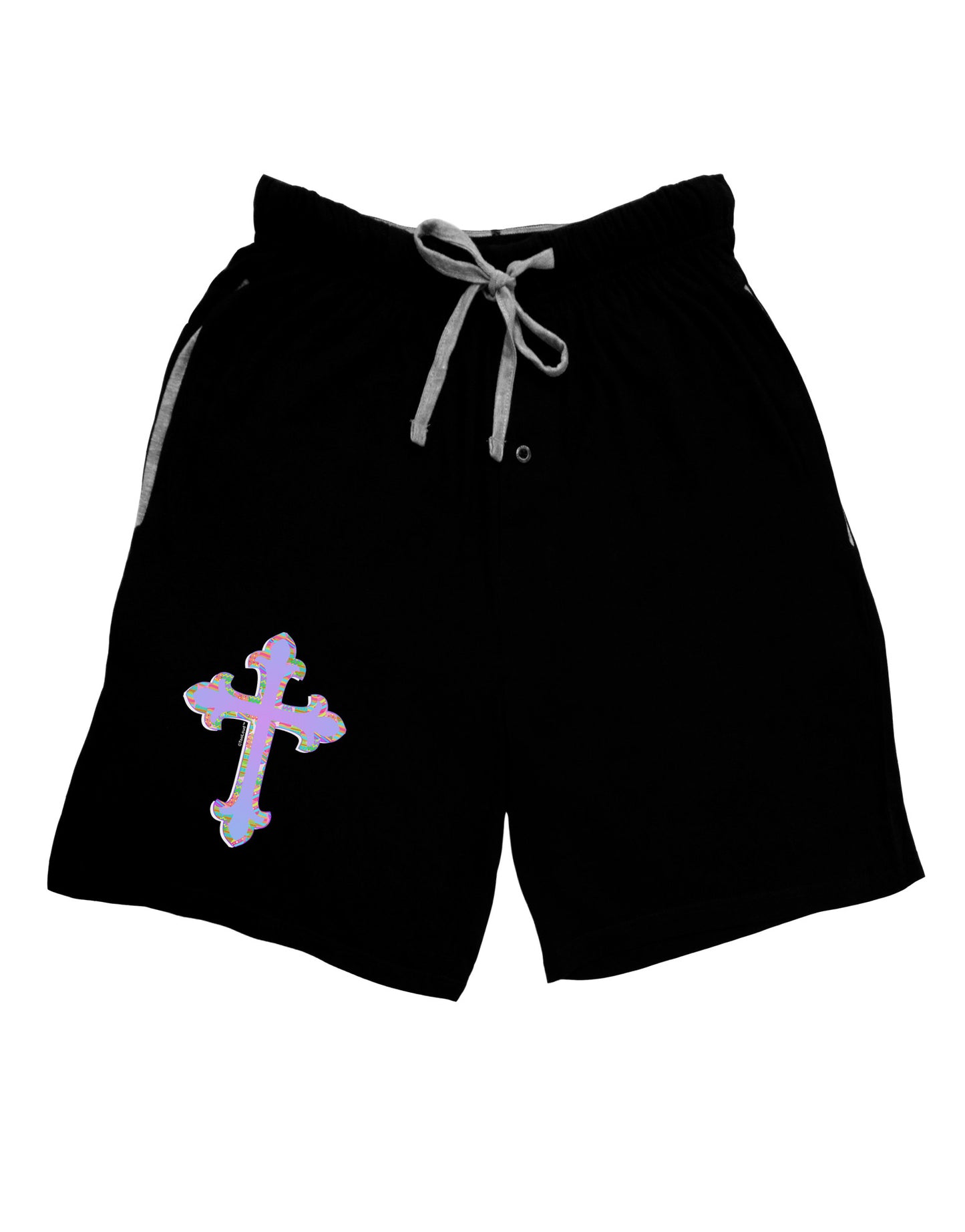 Easter Color Cross Adult Lounge Shorts-Lounge Shorts-TooLoud-Black-Small-Davson Sales