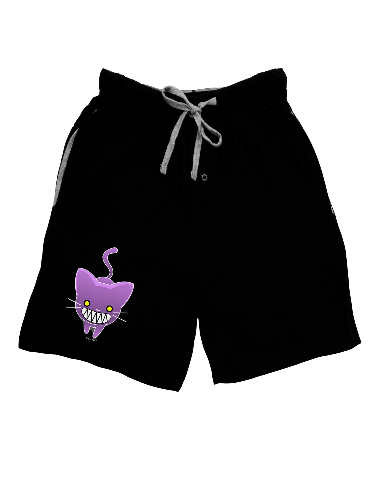 Evil Kitty Adult Lounge Shorts-Lounge Shorts-TooLoud-Black-Small-Davson Sales