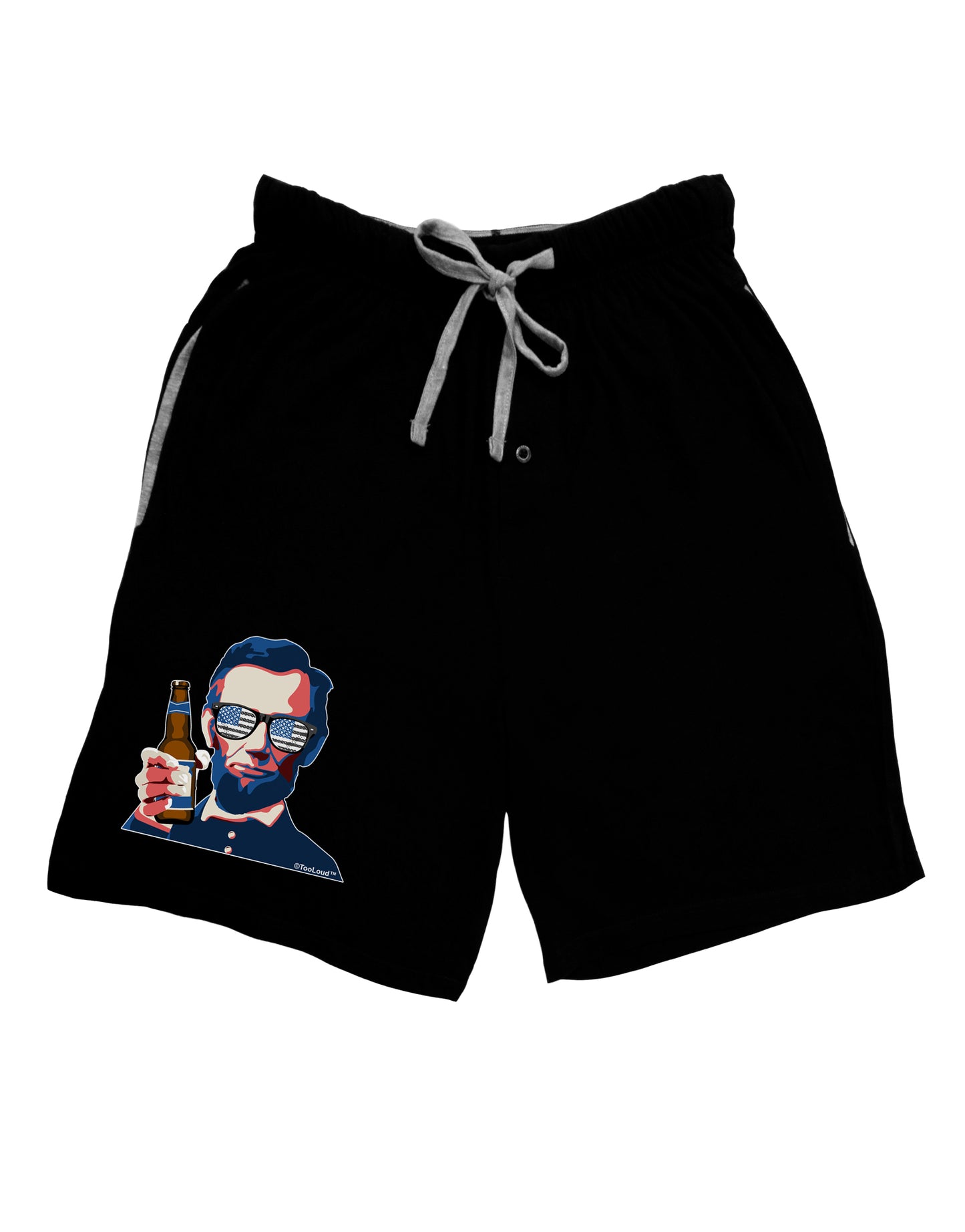 Abraham Drinkoln Adult Lounge Shorts-Lounge Shorts-TooLoud-Black-Small-Davson Sales