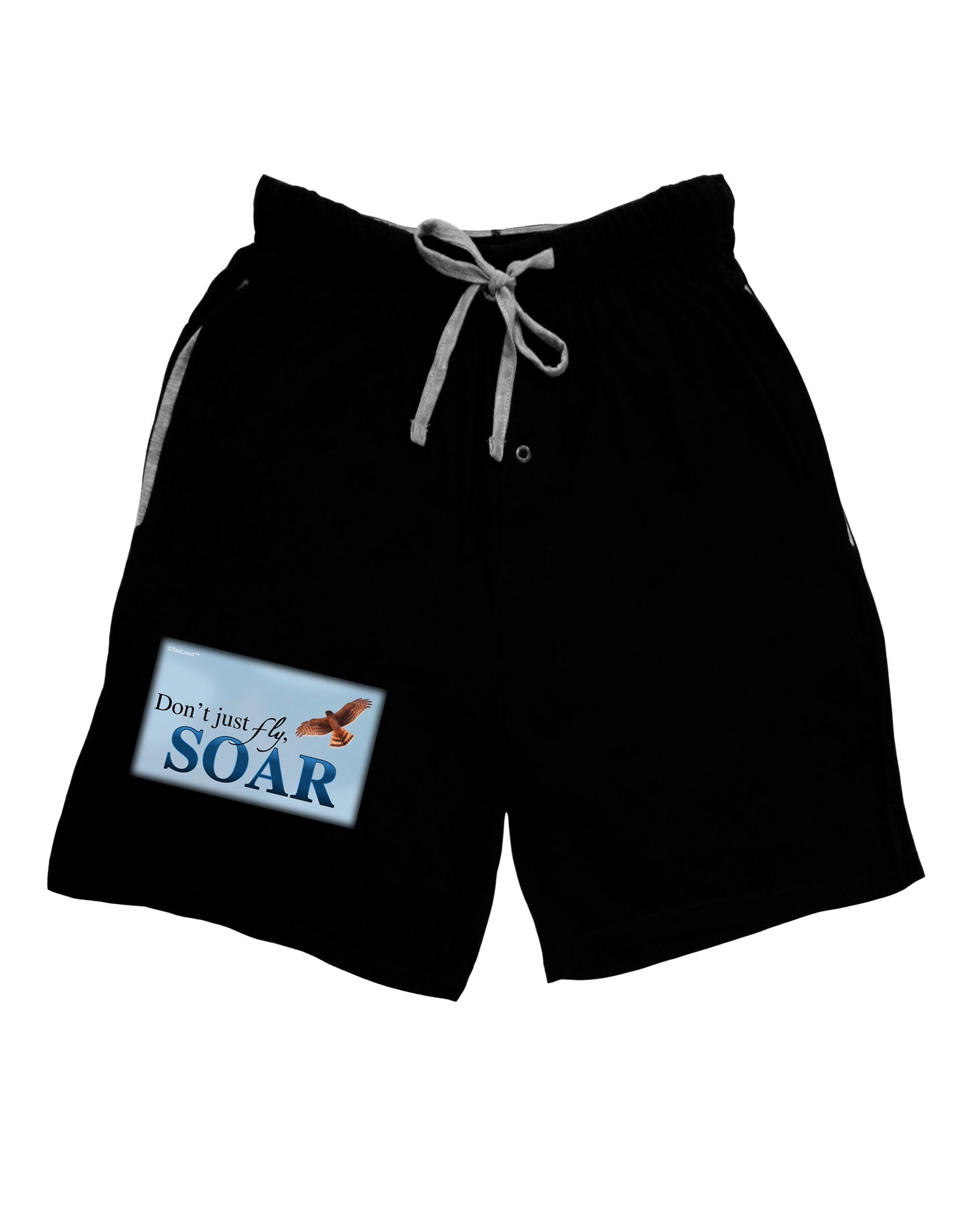 Don't Just Fly SOAR Adult Lounge Shorts-Lounge Shorts-TooLoud-Black-Small-Davson Sales