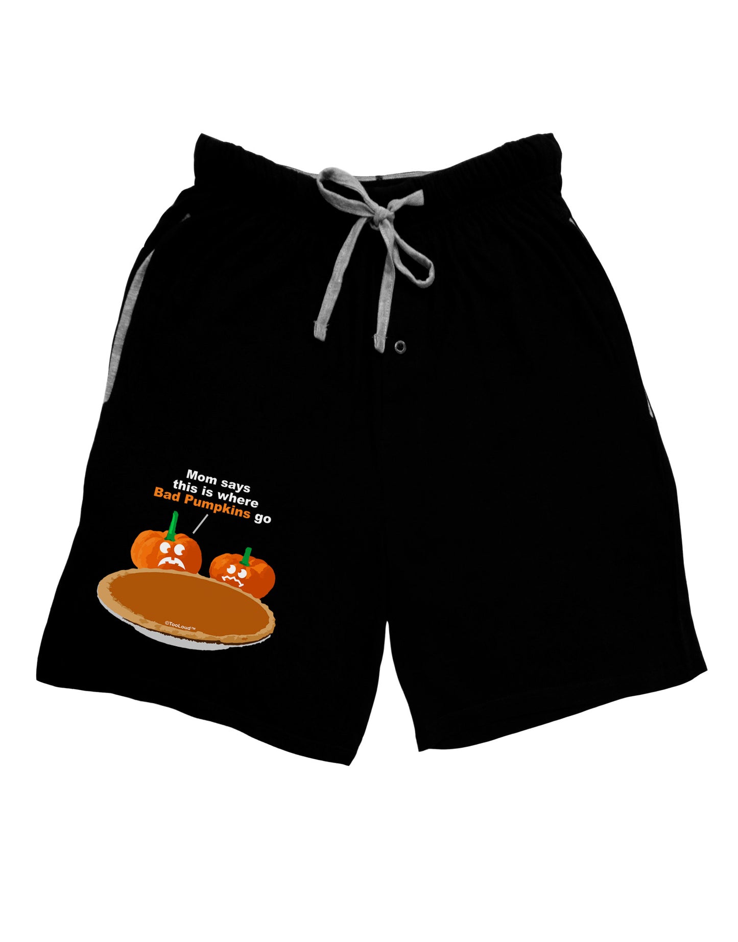 Where Bad Pumpkins Go Relaxed Adult Lounge Shorts-Lounge Shorts-TooLoud-Black-Small-Davson Sales