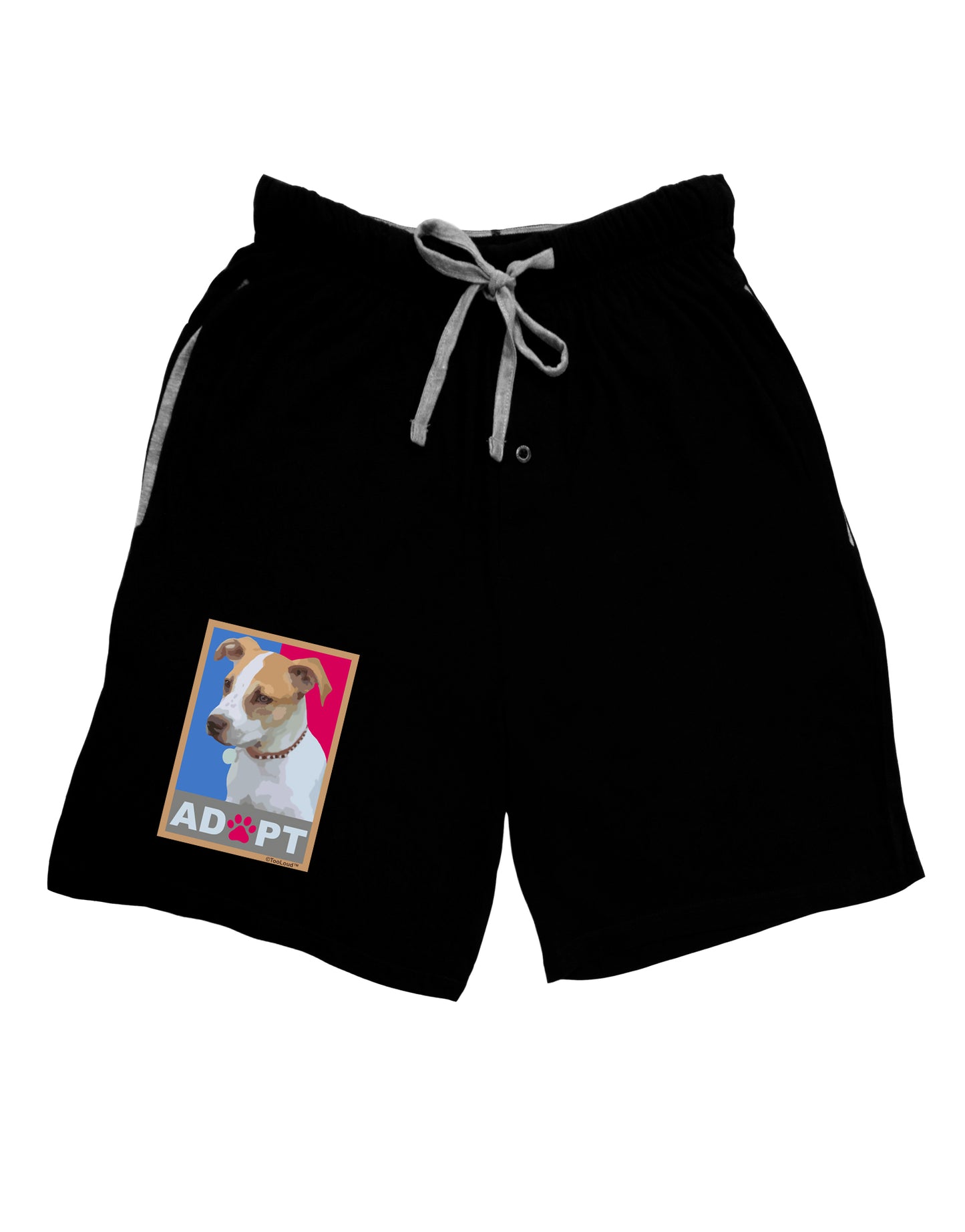 Adopt Cute Puppy Cat Adoption Adult Lounge Shorts-Lounge Shorts-TooLoud-Black-Small-Davson Sales