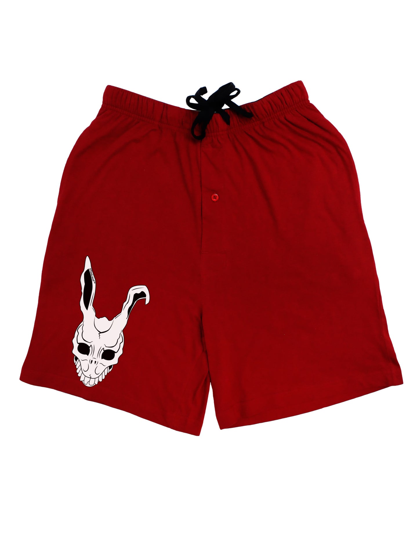 Scary Face Bunny White Adult Lounge Shorts-Lounge Shorts-TooLoud-Red-Small-Davson Sales