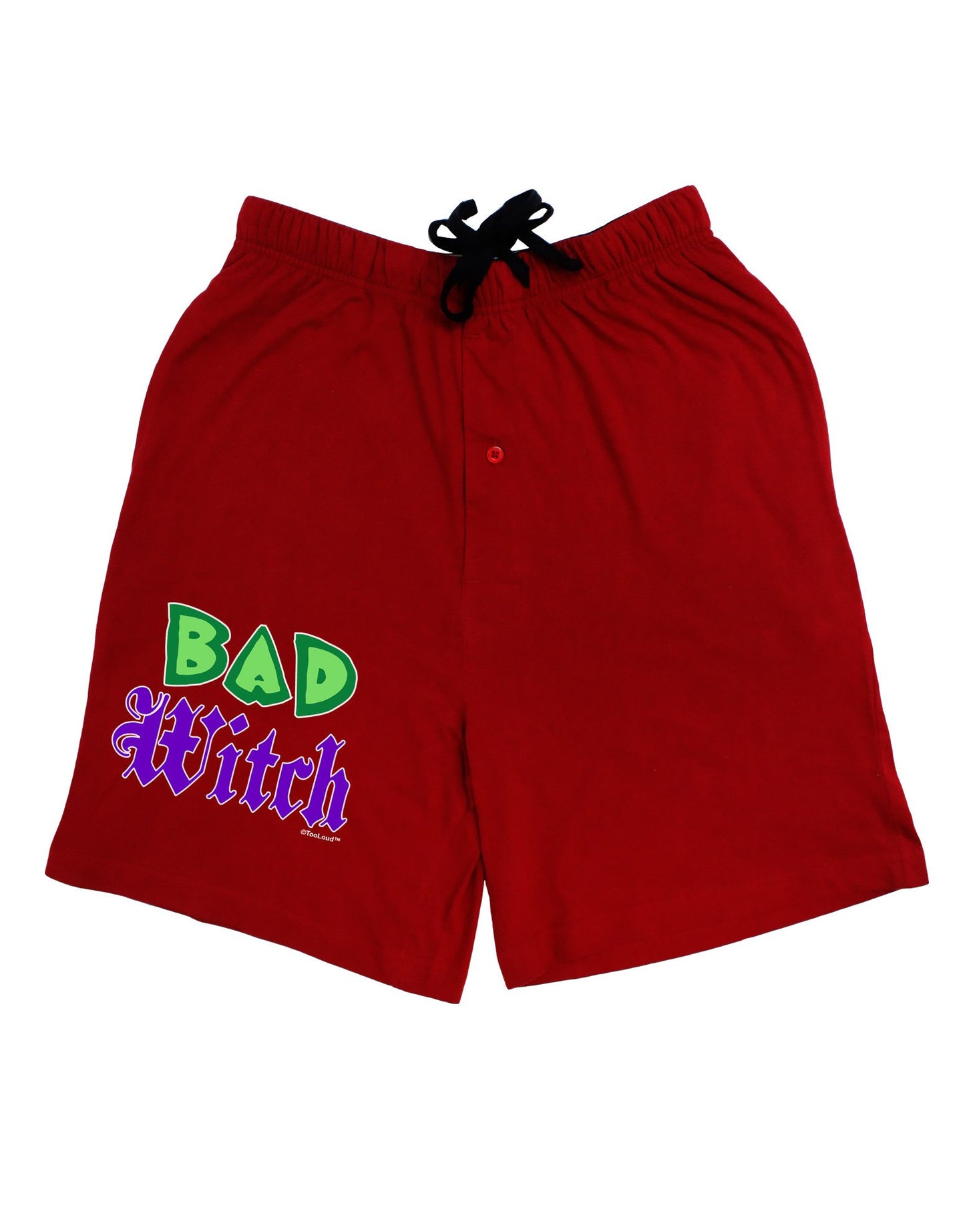 Bad Witch Color Green Adult Lounge Shorts-Lounge Shorts-TooLoud-Red-2XL-Davson Sales