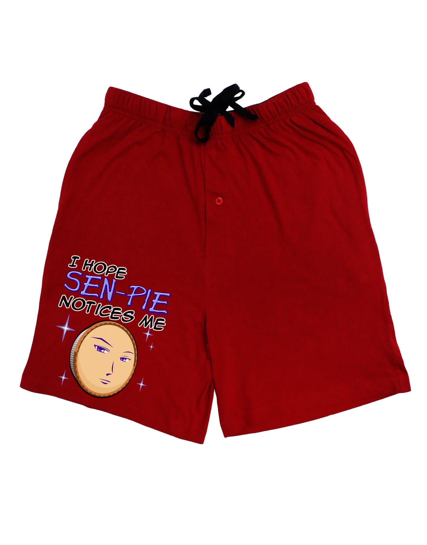 I Hope Sen-Pie Notices Me Adult Lounge Shorts-Lounge Shorts-TooLoud-Red-Small-Davson Sales