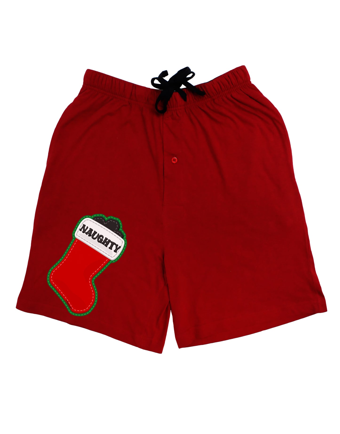 Naughty Coal Cute Christmas Stocking Adult Lounge Shorts - Red or Black by TooLoud-TooLoud-Red-Small-Davson Sales
