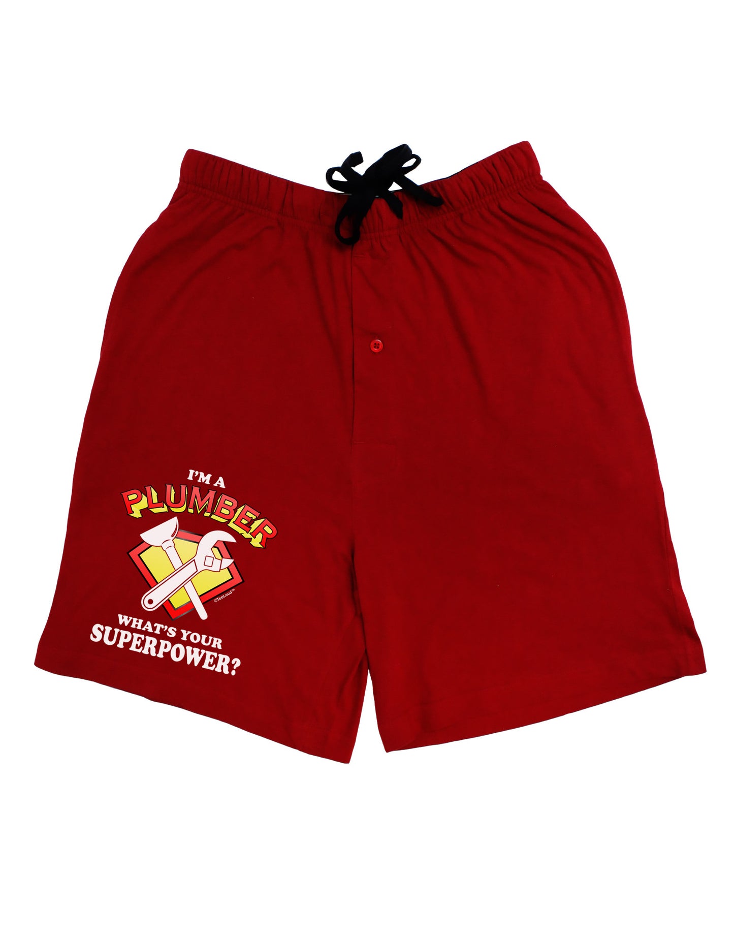 Plumber - Superpower Adult Lounge Shorts-Lounge Shorts-TooLoud-Red-Small-Davson Sales