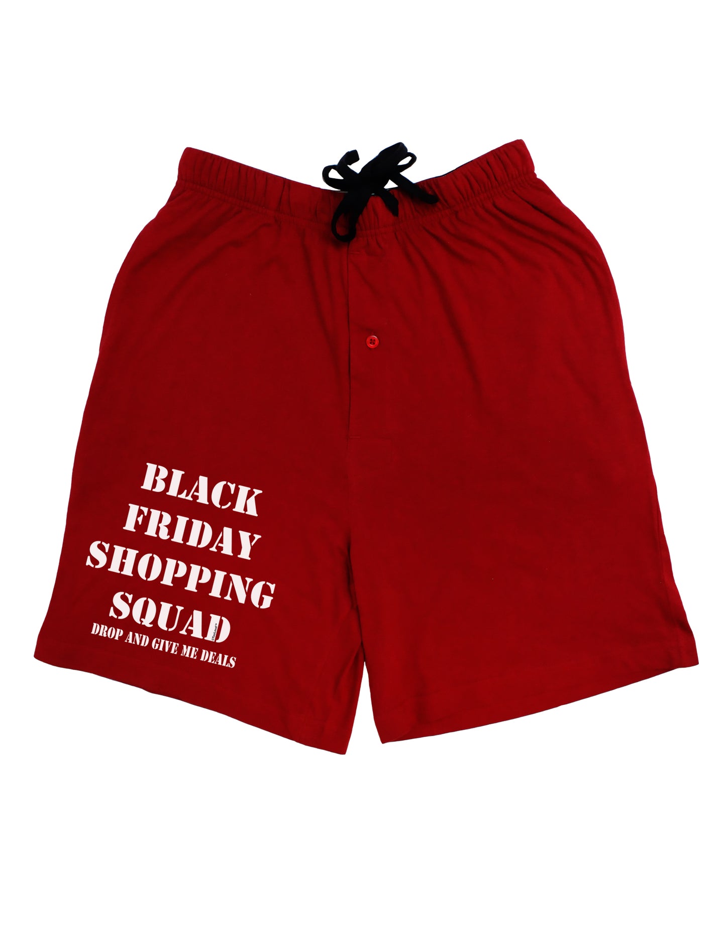 Black Friday Shopping Squad - Drop and Give Me Deals Adult Lounge Shorts - Red or Black-Lounge Shorts-TooLoud-Red-Small-Davson Sales