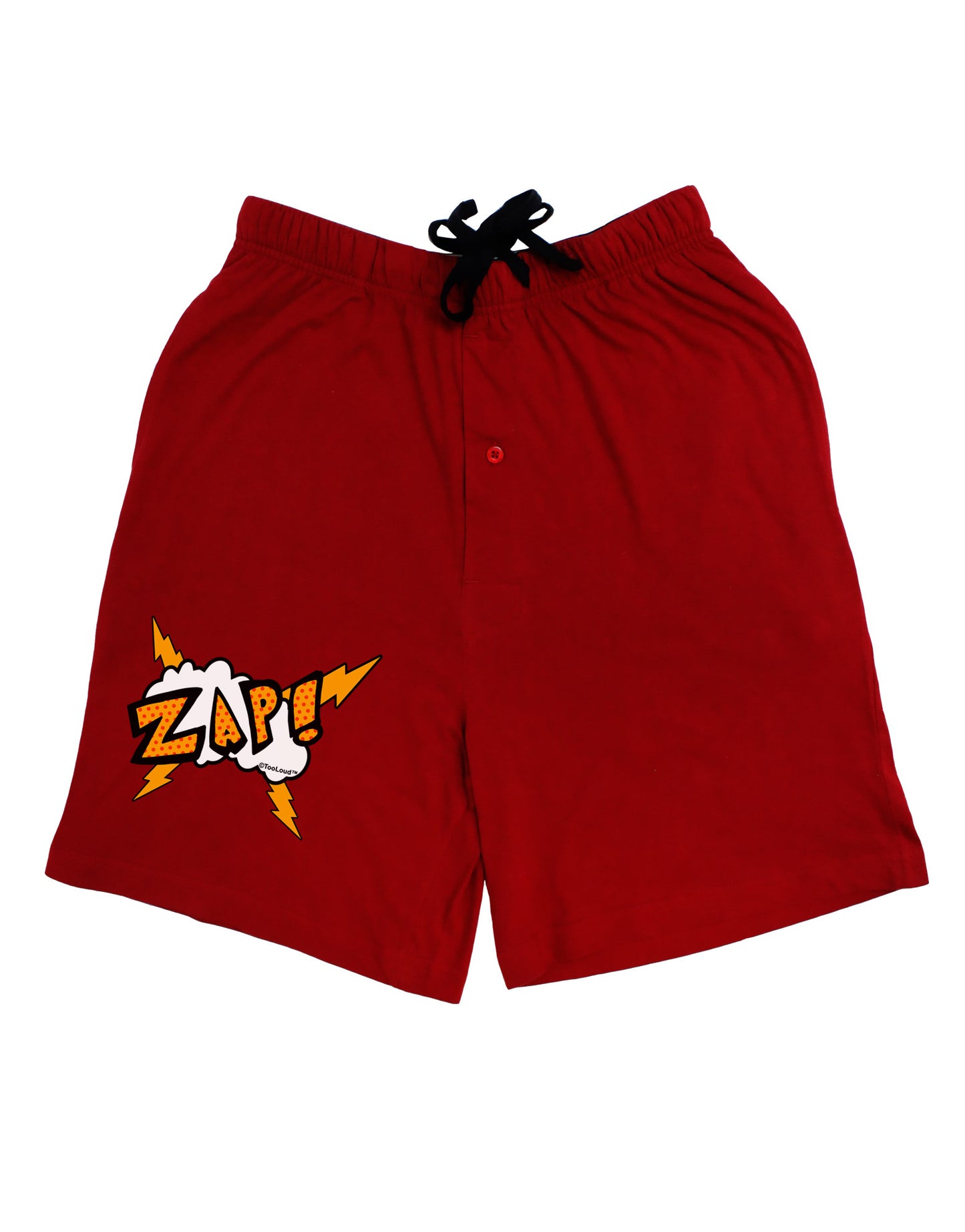 Onomatopoeia ZAP Adult Lounge Shorts-Lounge Shorts-TooLoud-Red-Small-Davson Sales