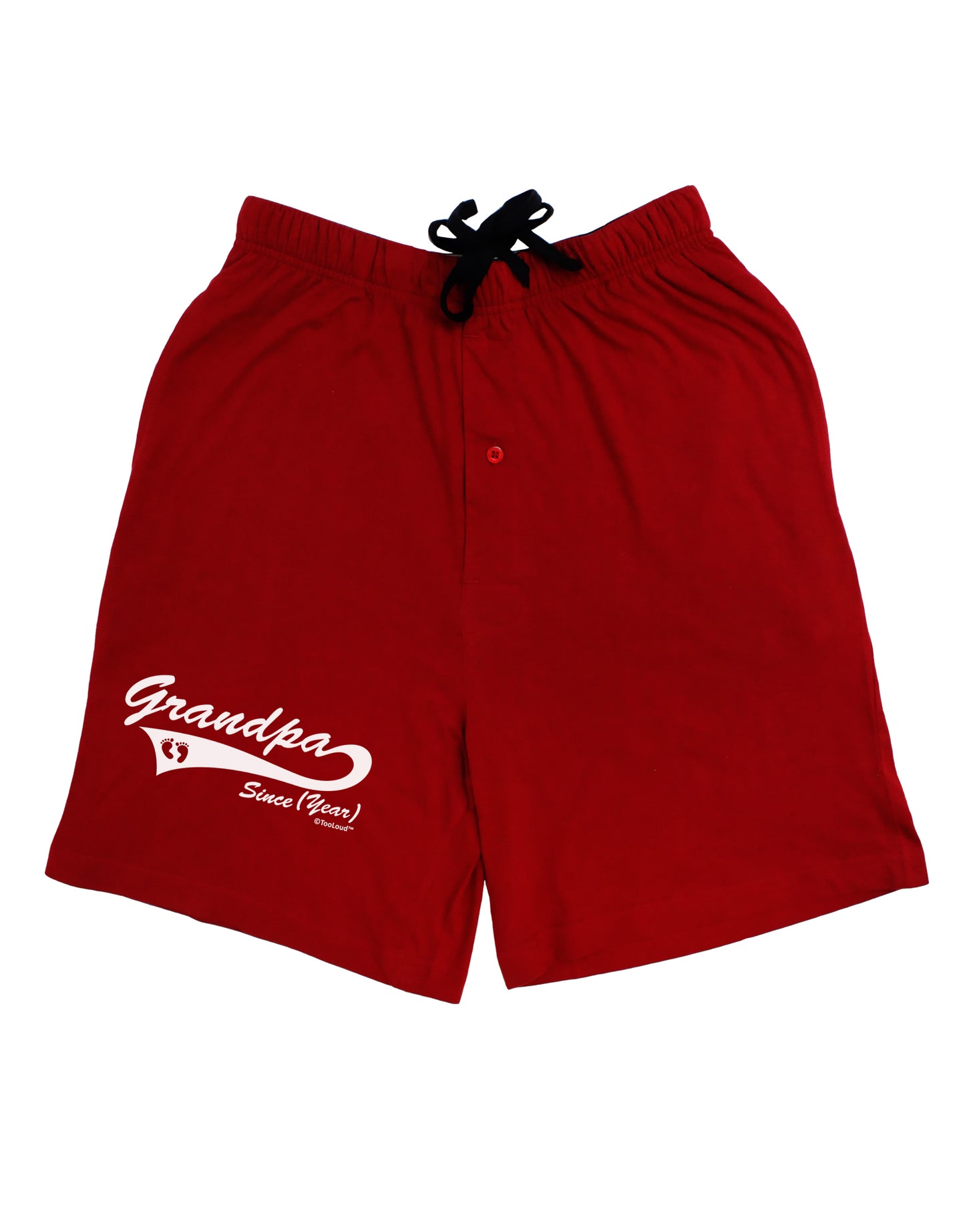 TooLoud Custom Grandpa Since YOUR YEAR DARK Adult Lounge Shorts-Lounge Shorts-TooLoud-Red-Small-Davson Sales