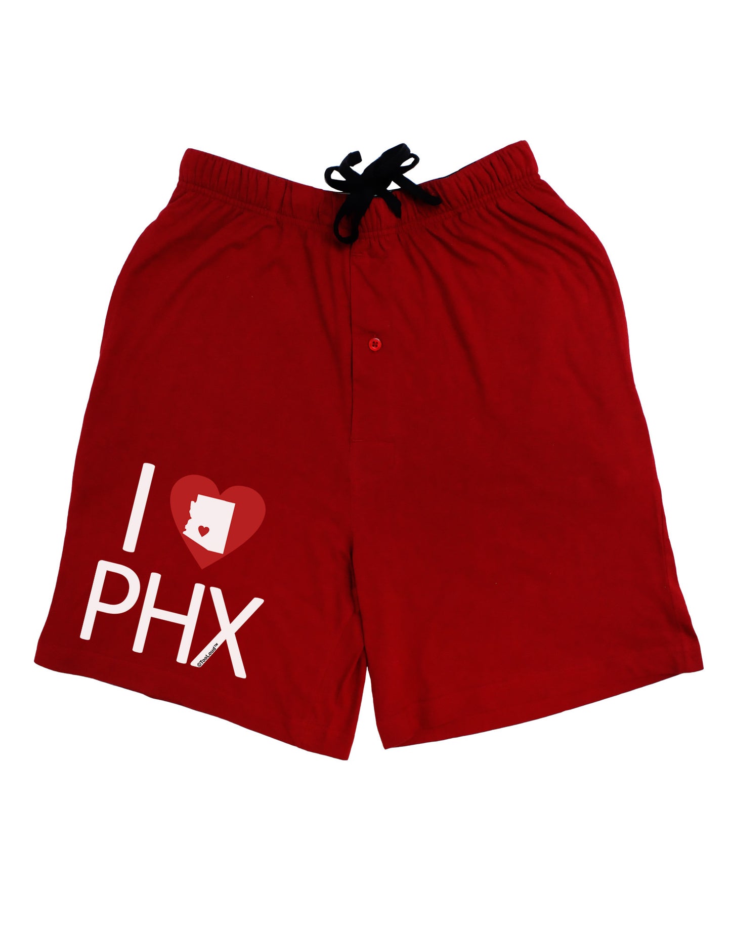 I Heart Phoenix Adult Lounge Shorts-Lounge Shorts-TooLoud-Red-Small-Davson Sales