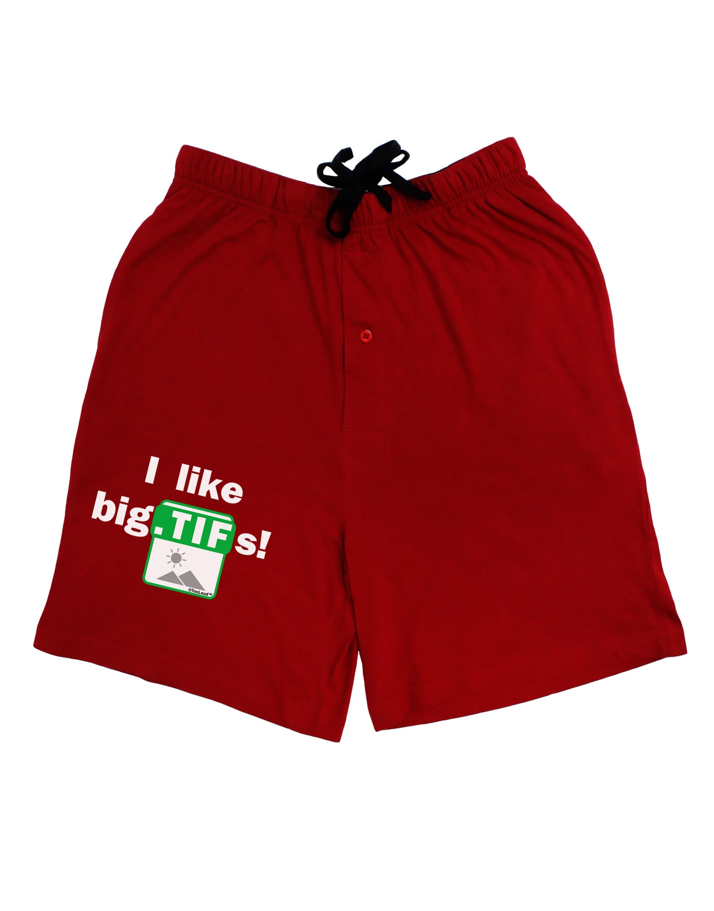 I Like Big Tifs Adult Lounge Shorts-Lounge Shorts-TooLoud-Red-Small-Davson Sales