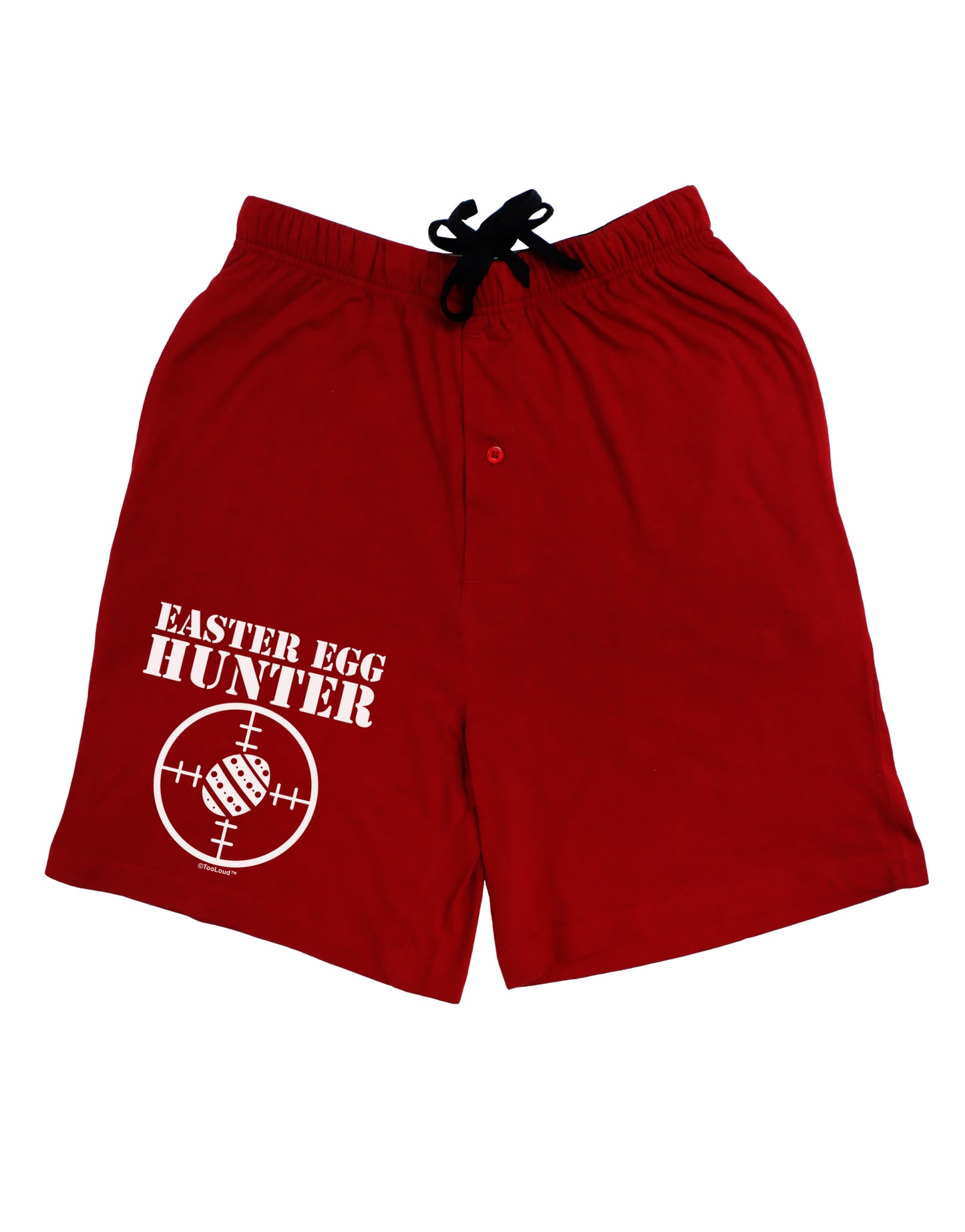 Easter Egg Hunter Black and White Adult Lounge Shorts - Red or Black by TooLoud-Lounge Shorts-TooLoud-Red-Small-Davson Sales