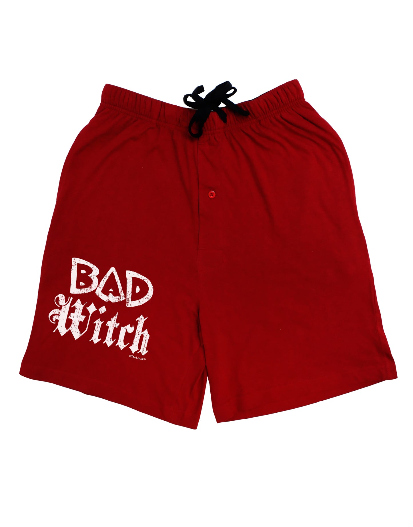 Bad Witch Distressed Adult Lounge Shorts-Lounge Shorts-TooLoud-Red-Small-Davson Sales
