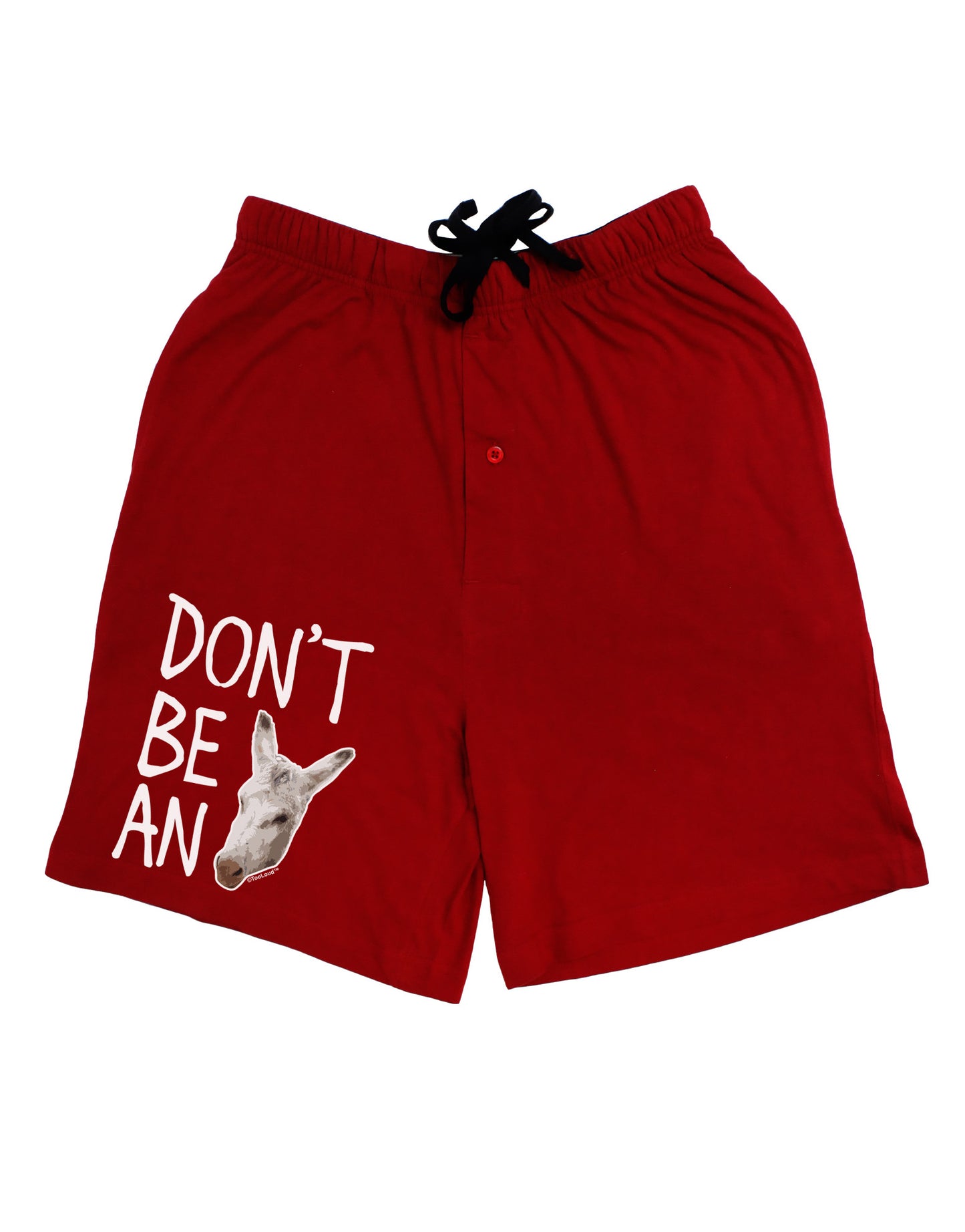 Don't be An Ass Adult Lounge Shorts-Lounge Shorts-TooLoud-Red-Small-Davson Sales