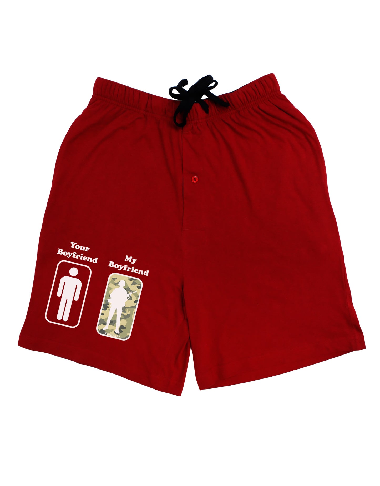 Your Boyfriend My Boyfriend Adult Lounge Shorts-Lounge Shorts-TooLoud-Red-Small-Davson Sales