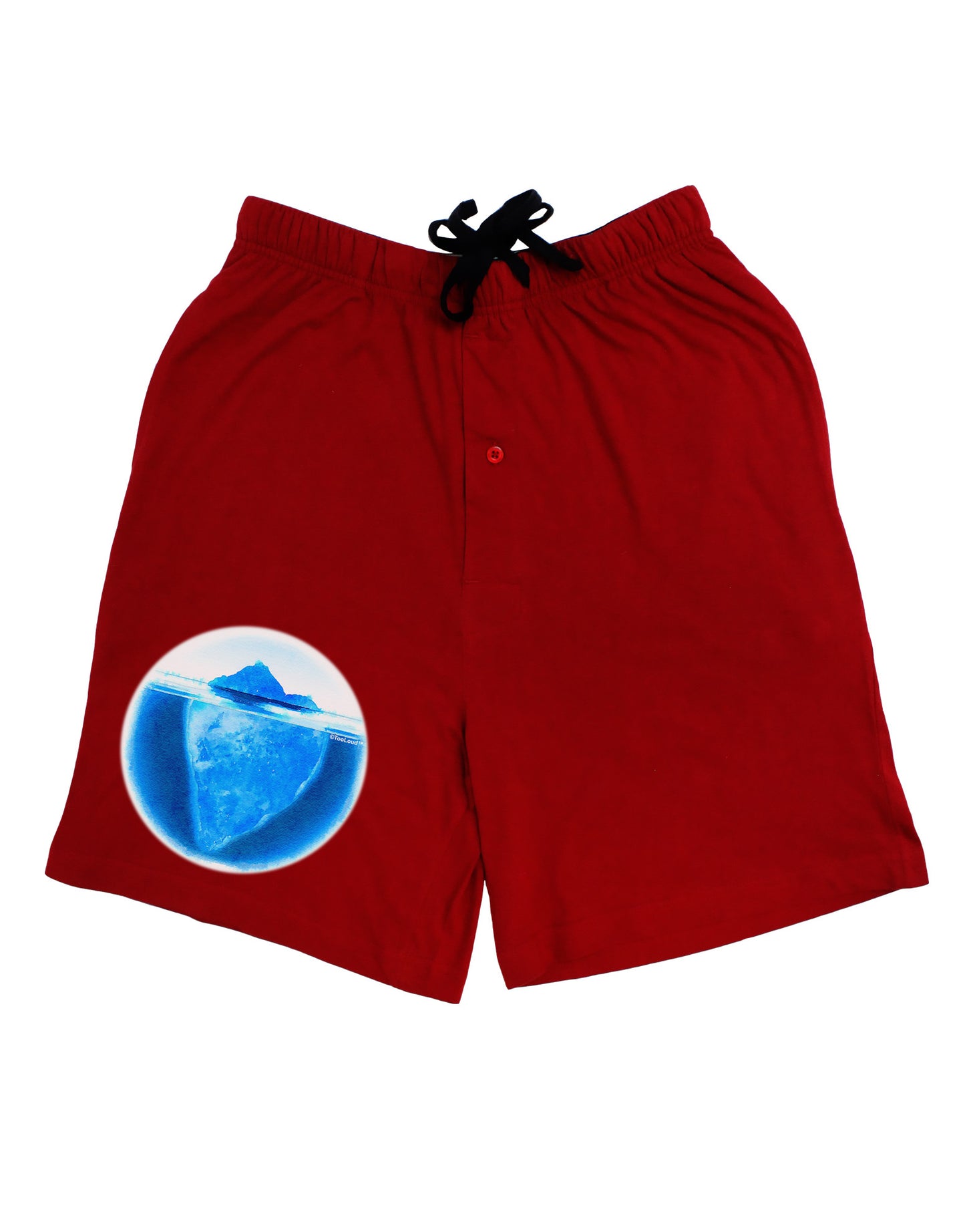 Iceberg Watercolor Adult Lounge Shorts-Lounge Shorts-TooLoud-Red-Small-Davson Sales