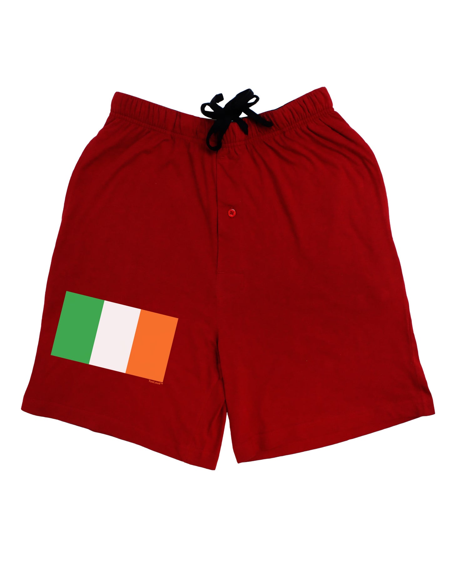 Irish Flag - Flag of Ireland Adult Lounge Shorts - Red- Medium-Lounge Shorts-TooLoud-Davson Sales