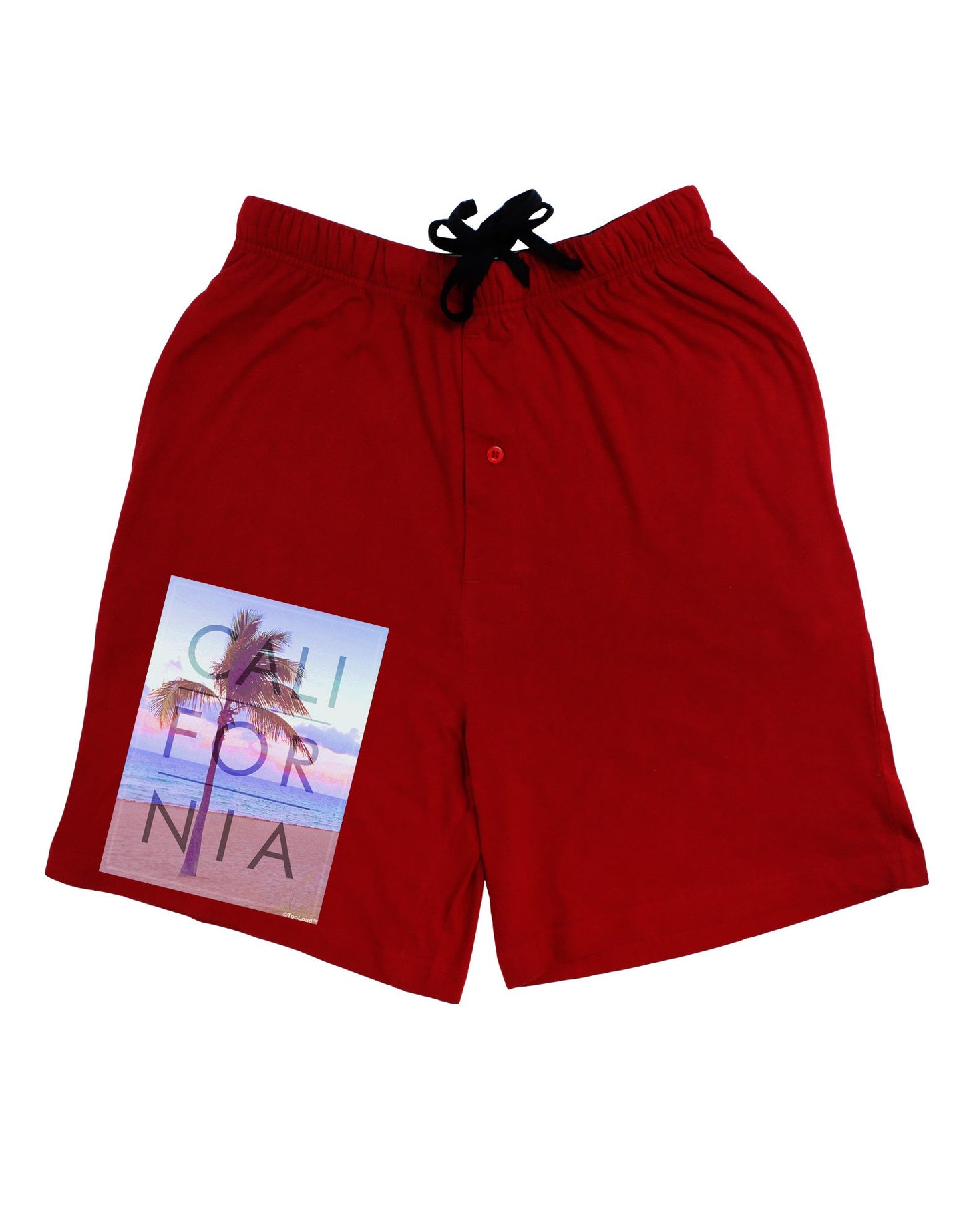 California Beach Filter Adult Lounge Shorts-Lounge Shorts-TooLoud-Red-2XL-Davson Sales