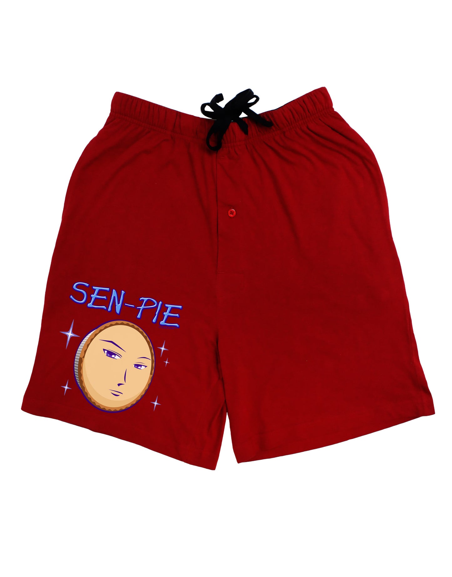 Sen-Pie Sama Kun San Chan Adult Lounge Shorts-Lounge Shorts-TooLoud-Red-Small-Davson Sales