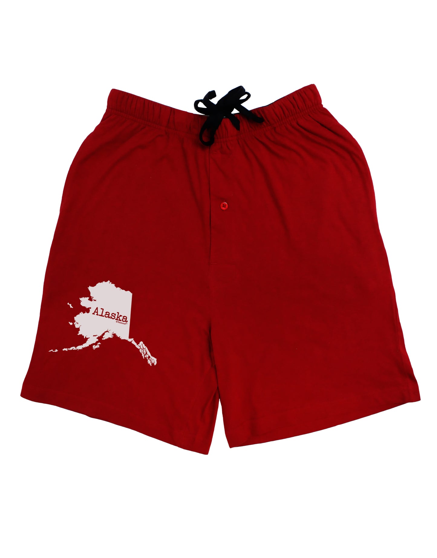 Alaska - United States Shape Adult Lounge Shorts - Red or Black by TooLoud-Lounge Shorts-TooLoud-Red-Small-Davson Sales