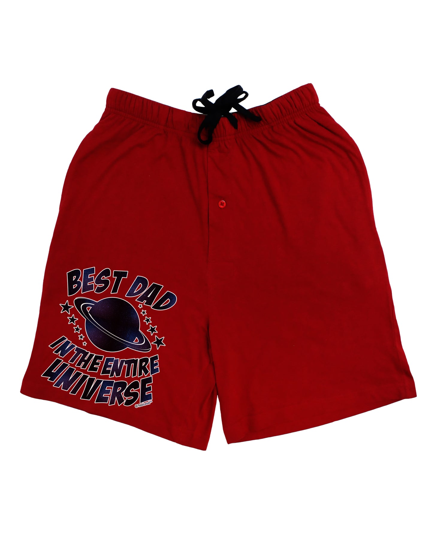 Best Dad in the Entire Universe - Galaxy Print Adult Lounge Shorts-Lounge Shorts-TooLoud-Red-Small-Davson Sales