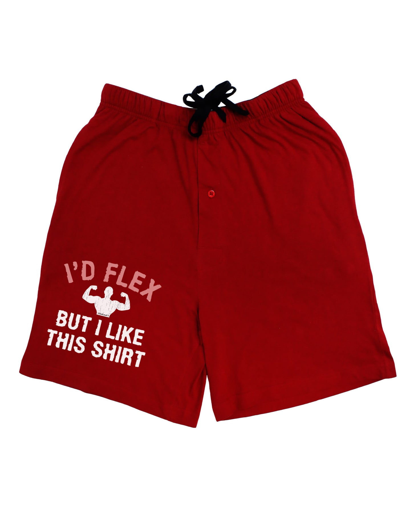I'd Flex But I Like This Shirt Adult Lounge Shorts-Lounge Shorts-TooLoud-Red-Small-Davson Sales