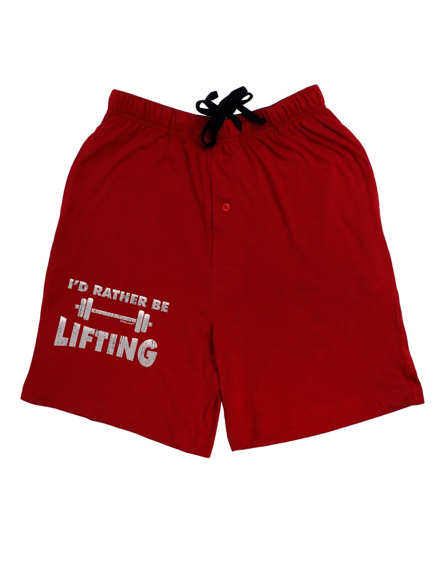 I'd Rather Be Lifting Adult Lounge Shorts-Lounge Shorts-TooLoud-Red-Small-Davson Sales