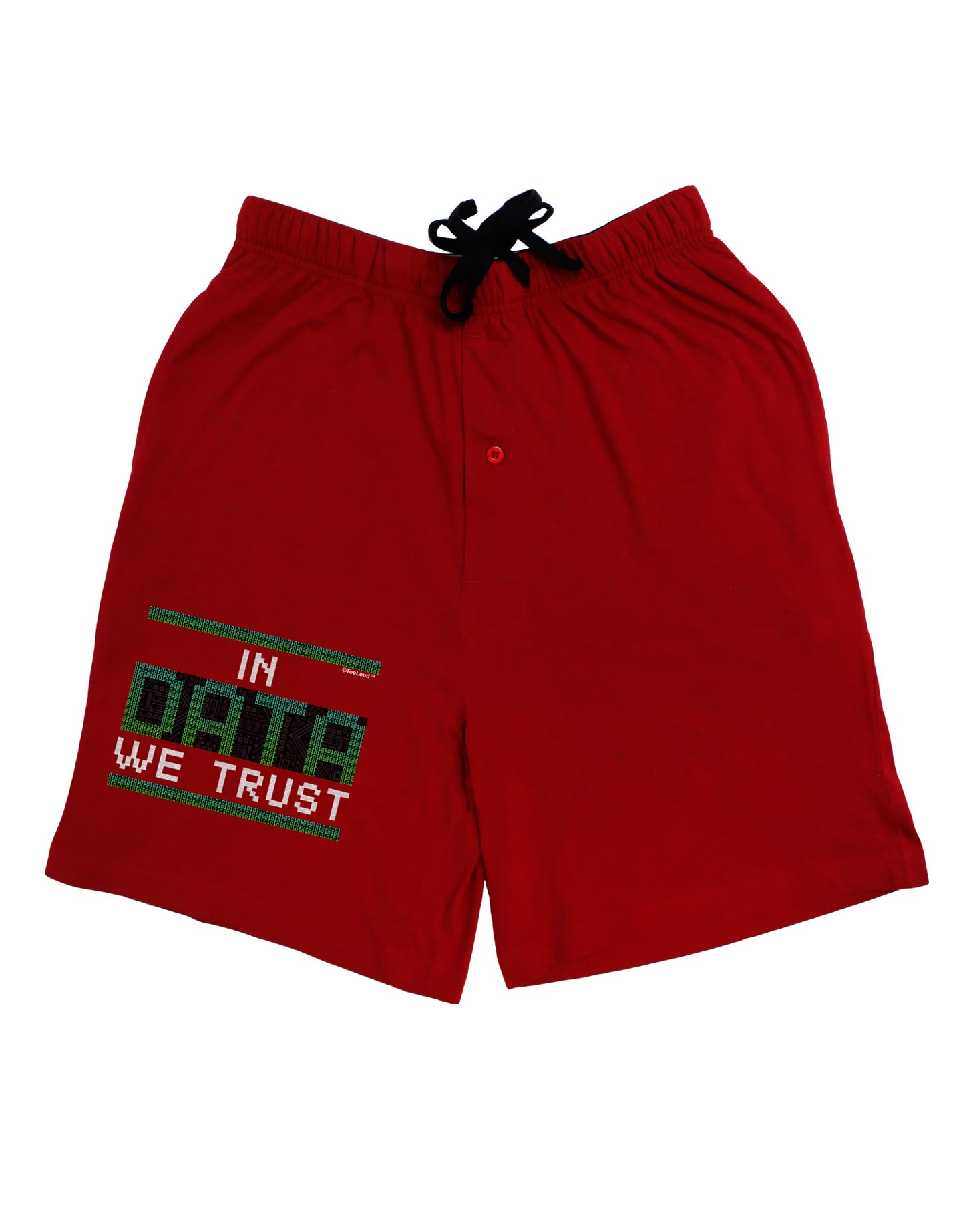 In Data We Trust Adult Lounge Shorts-Lounge Shorts-TooLoud-Red-Small-Davson Sales
