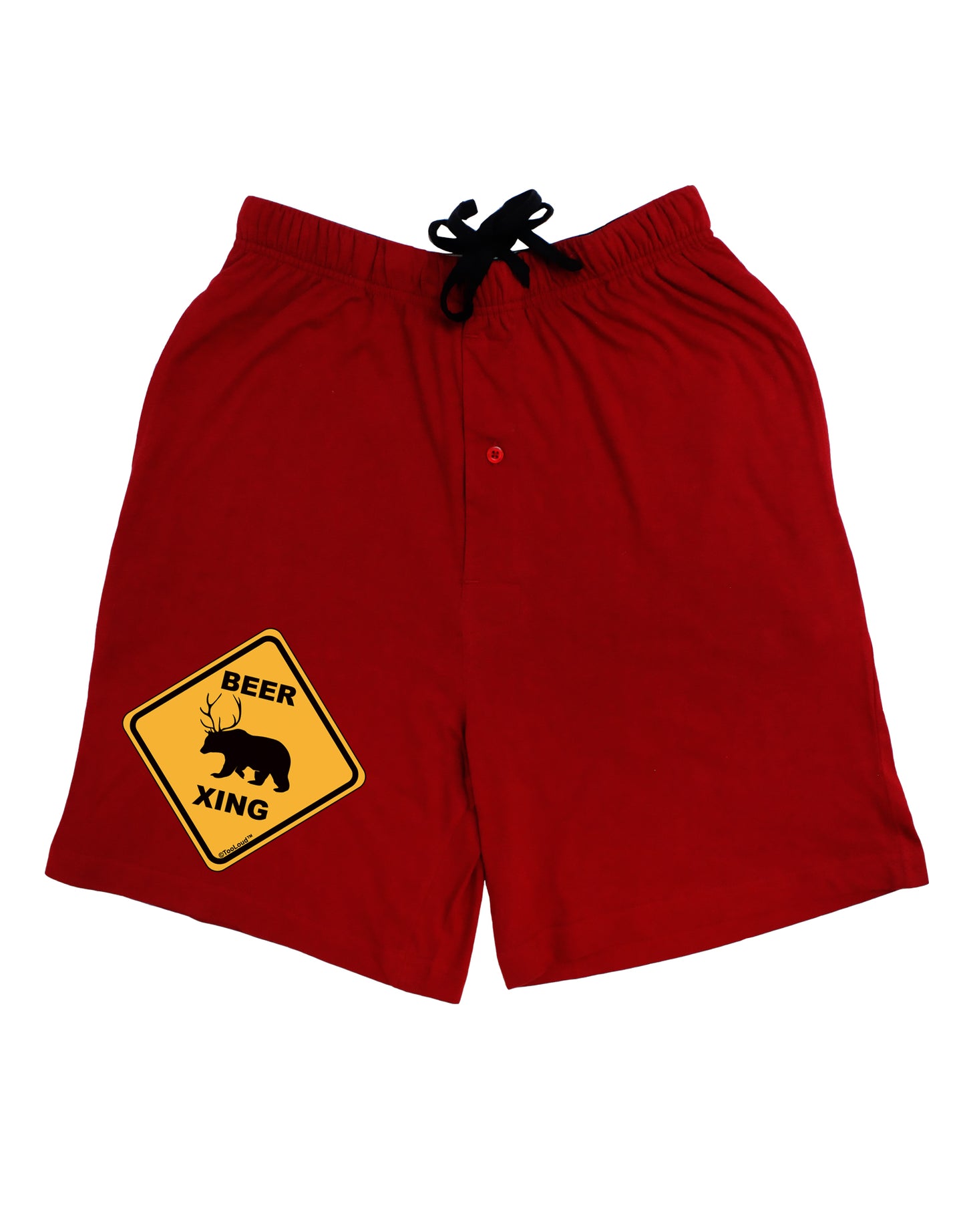Beer Xing Adult Lounge Shorts-Lounge Shorts-TooLoud-Red-Small-Davson Sales