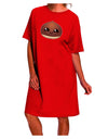 Elegant Chestnut Design - Festive Adult Night Shirt Dress for Christmas-Night Shirt-TooLoud-Red-One-Size-Davson Sales
