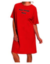 Stylish and Customizable Dark Adult RED Night Shirt Dress with Personalized Image and Text-Night Shirt-TooLoud-Red-One-Size-Fits-Most-Davson Sales